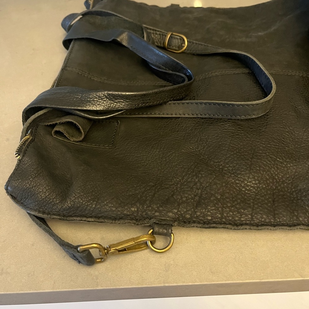 Nina Kendosa Black Leather Tote